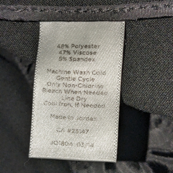 Talbots Signature Dress Pants Womens Size 16 Black Stretch Business Slacks Zip - Picture 7 of 13